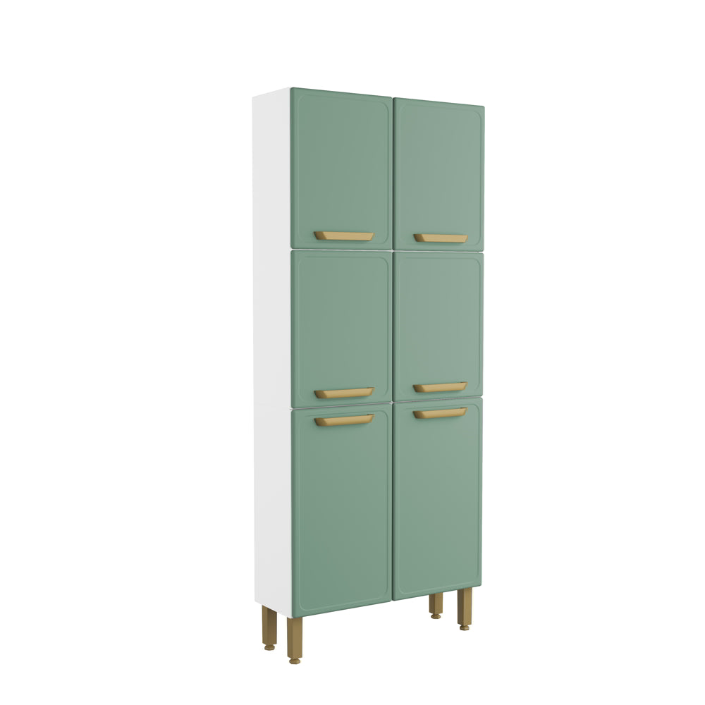 Armário Paneleiro de Cozinha em Aço com 6 Portas Bella Bertolini