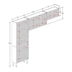 Cozinha Completa Compacta de Aço 11 Portas Colors Bertolini
