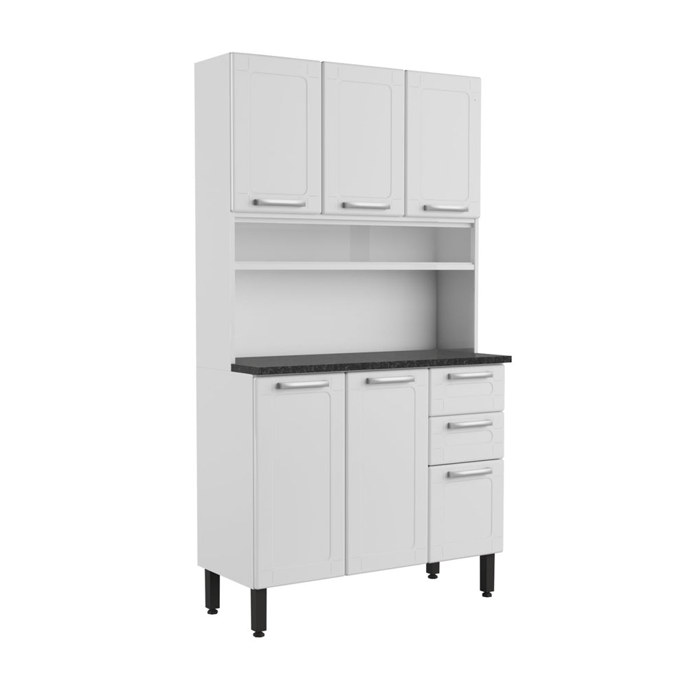 Cozinha Aço Compacta 6 Portas 2 Gavetas Múltipla Bertolini