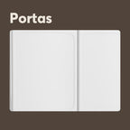 Armário de Cozinha Paneleiro em Aço com 6 Portas e 2 Vidros Evidence Bertolini