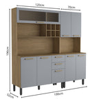 Cozinha Completa Compacta de 190 cm Axé Bertolini