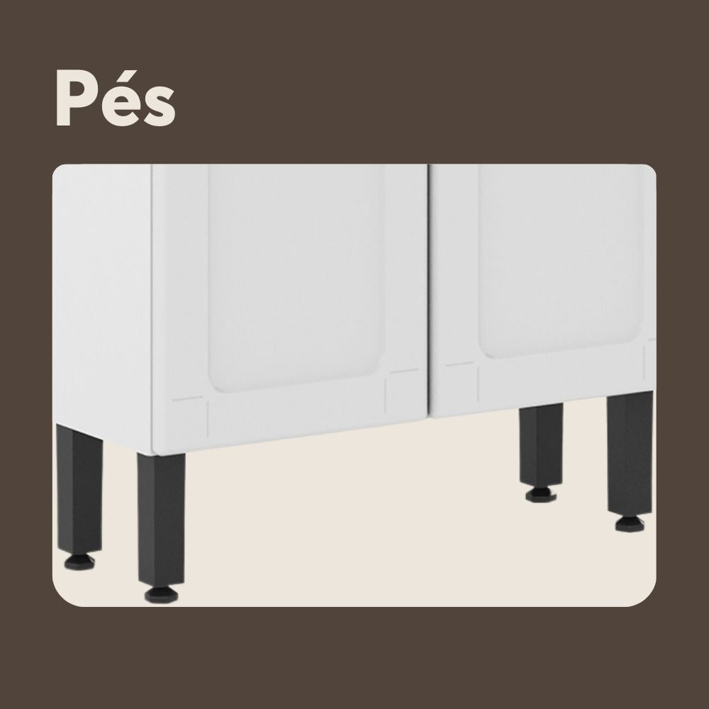 Cozinha Compacta de Aço com 6 Portas Colors Bertolini