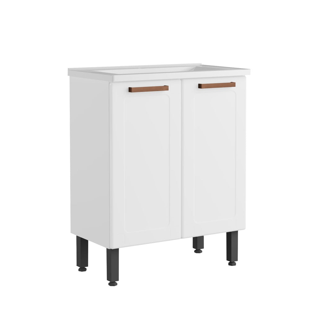 Balcão de Aço para Banheiro com Cuba 2 Portas Natura Bertolini