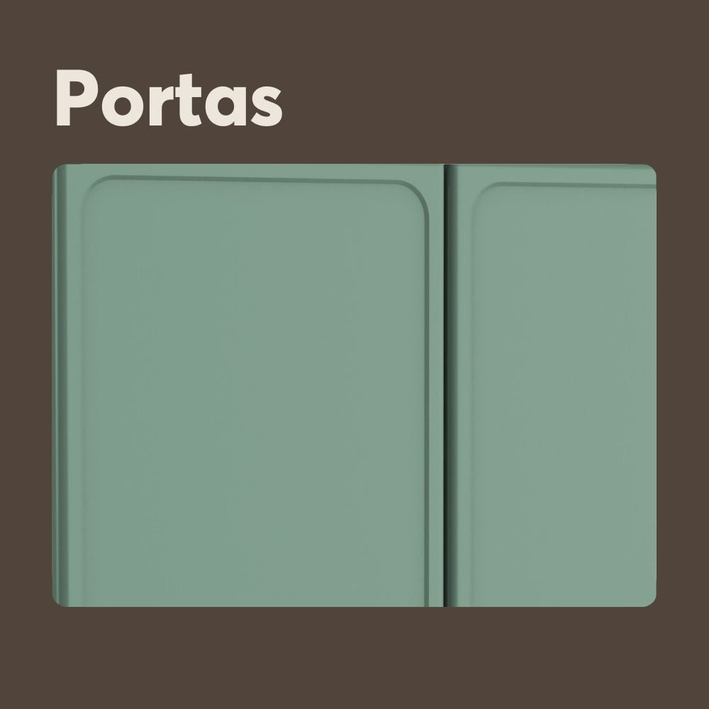 Balcão de Cozinha em Aço com Pia 3 Portas e 4 Gavetas Bella Bertolini