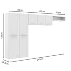 Cozinha Completa Compacta de Aço Dona Maria Bertolini