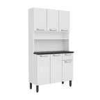 Cozinha Compacta em Aço 6 Portas 1 Gaveta Múltipla Bertolini