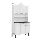 Cozinha Compacta em Aço 6 Portas 1 Gaveta Múltipla Bertolini