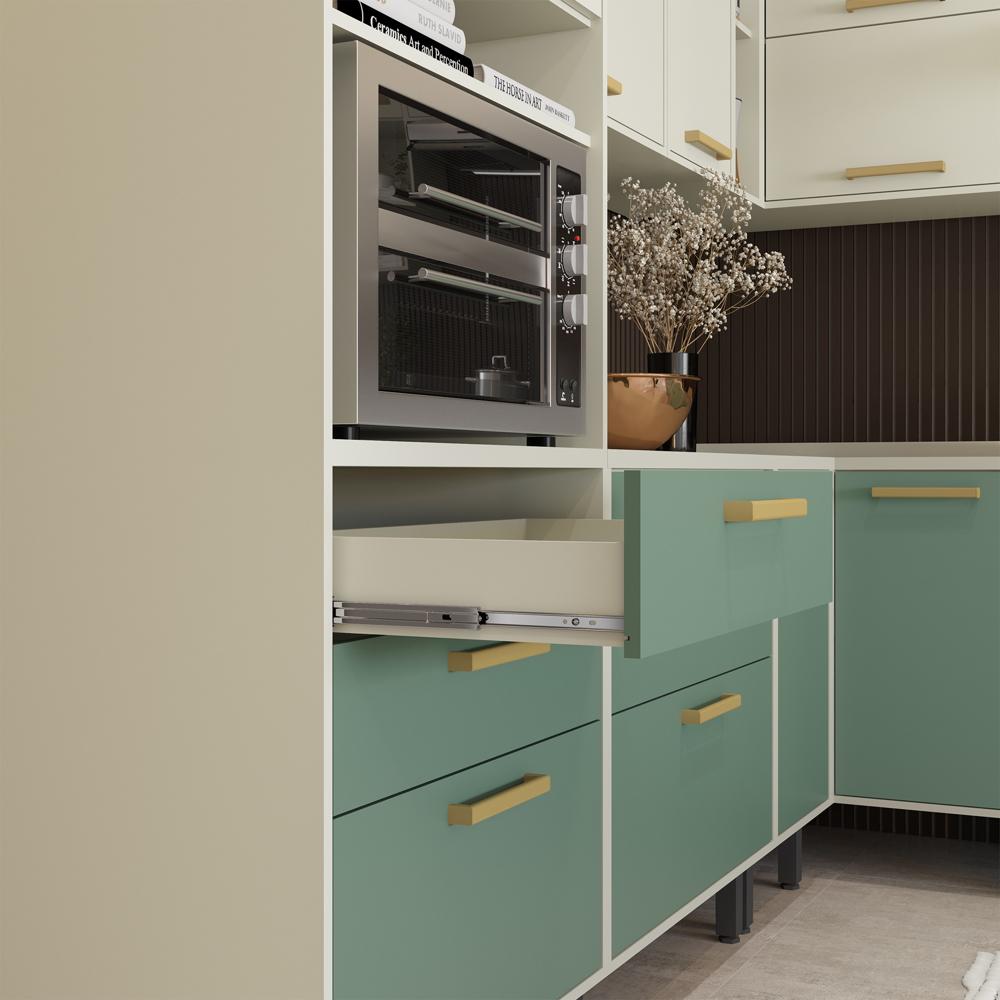 Balcão 60cm Tampo Gavetão e Porta Basculante Bossa Nova Bertolini