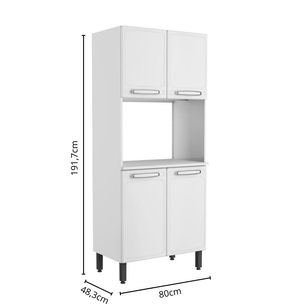 Armário de Cozinha em Aço para Forno 4 Portas Evidence Bertolini