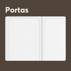 Balcão de Cozinha em Aço com Tampo 2 Portas 4 Gavetas Bella Bertolini